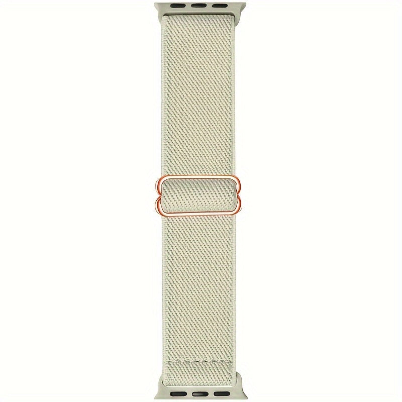 Nylon Braided Leopard Print Watch Band for Apple Watch Adjustable Size No Battery