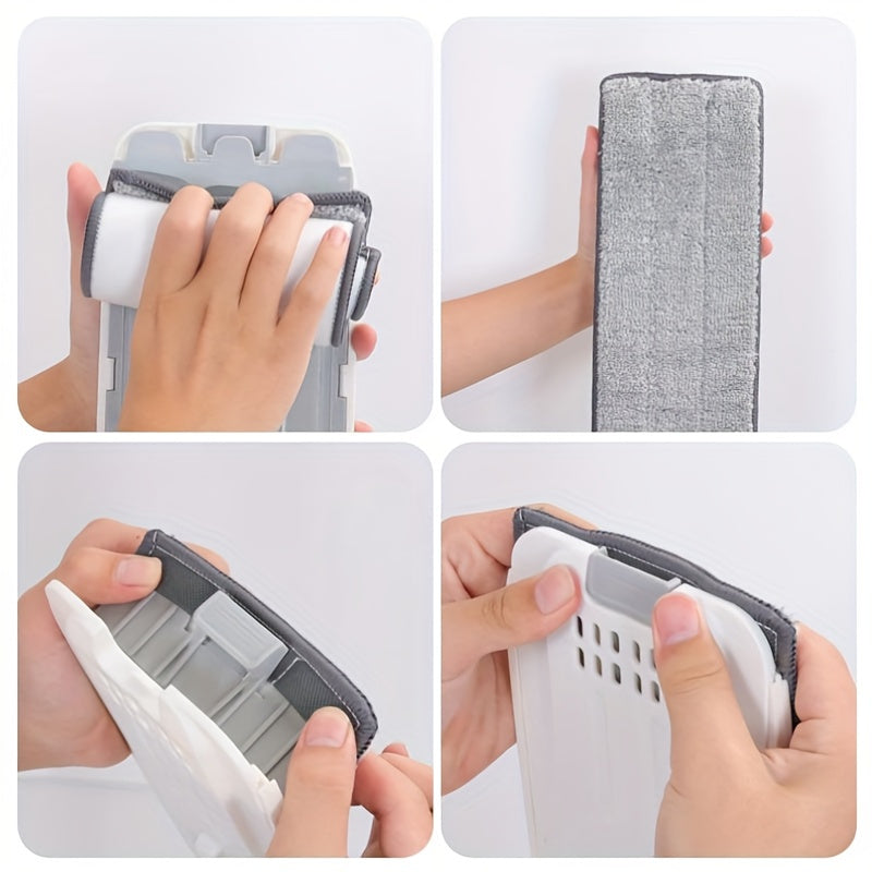 O'z-o'zidan siqiladigan tekis mopu to'plami, zanglamaydigan po'latdan yasalgan tutqich va chelak - Qo'llar bilan ishlatmasdan, quruq va nam mop dizayni bilan yashash xonangizni oson tozalang, qo'llaringizni ishlatmasdan siqish oson.