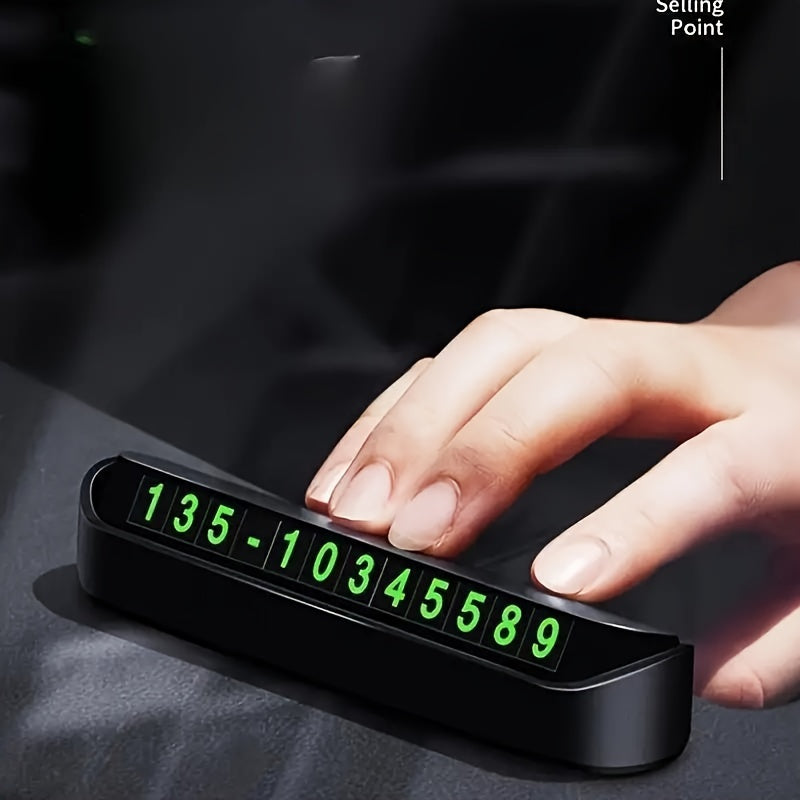 ABS Avtomobil Parkovka Telefon Raqami Ko‘rsatuv Ramkasi Isitilgan Quyoshdan Himoyalangan Oson Ko‘chirish