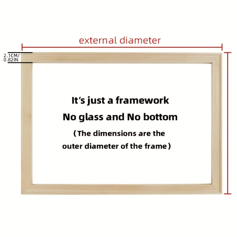 Modern Pine Wood Picture Frame Kit for DIY Canvas Art Oil and Diamond Painting Home Decor