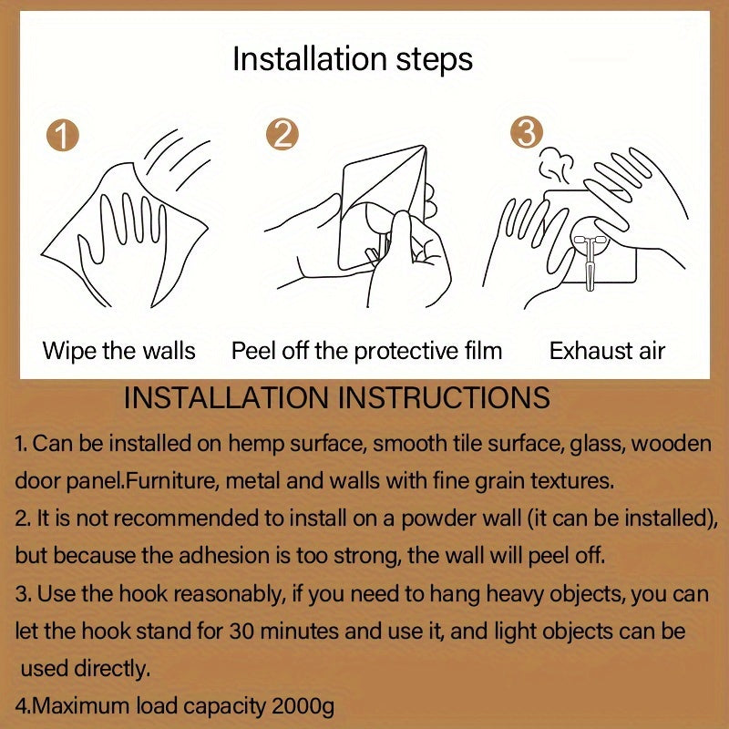 12pcs Wall Mount Hat Hooks for Home Office No-Drill Plastic Traceless Storage