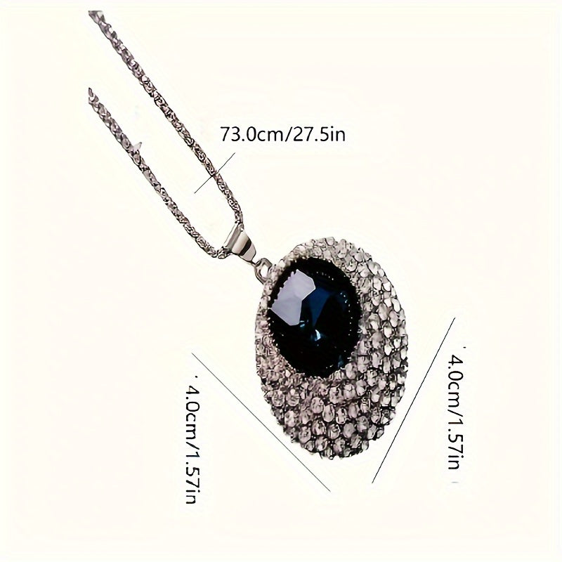 Women's Round Pendant Necklace with Cubic Zirconia Halo for Parties and Gifts