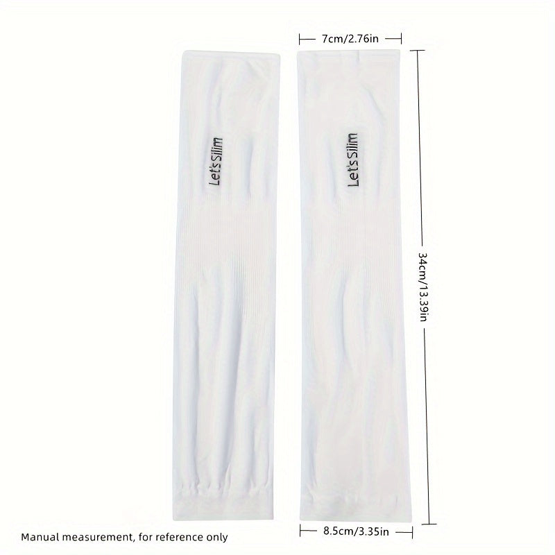 Mangas de protección solar de nylon para hombres y mujeres, cubre brazos con protección UV y dedos