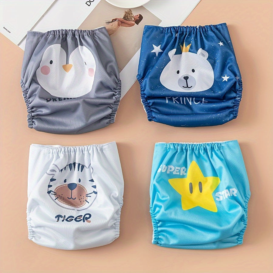 Регулируемые многоразовые тренировочные штаны для малышей 0-3 лет, стираемый трикотаж, комплект из 3 шт.