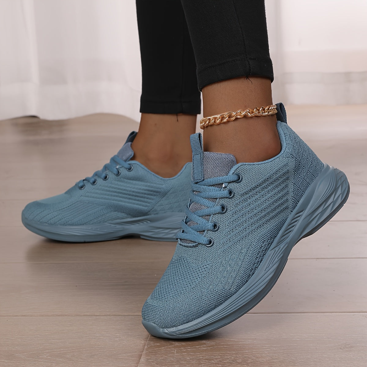 Zapatillas transpirables de mujer, casuales, de lona, con cordones, para exteriores, ligeras, de caña baja, deportivas