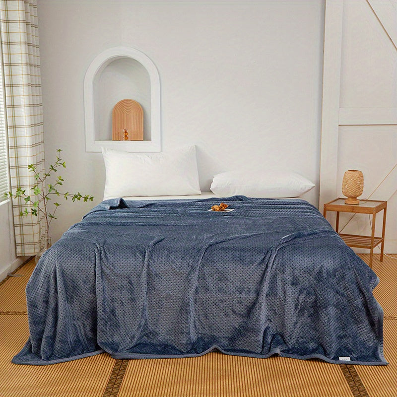 Yumshoq va qulay bir rangli ko'rpa, qulay uxlash, divanda dam olish, divanda iliq qolish, ofisda, yotoqda, sayohat yoki lagerda foydalanish uchun mukammal.