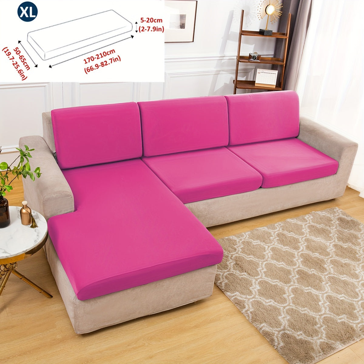 Klassik cho'ziladigan divan qoplamasi, armchair'dan bo'lak divanlargacha mos keladigan elastik lenta slipcover, mashinada yuviladigan polyester va spandeks aralashmasi, bitta o'rindiqdan to'rt o'rindiqli divanlargacha mos keladi.