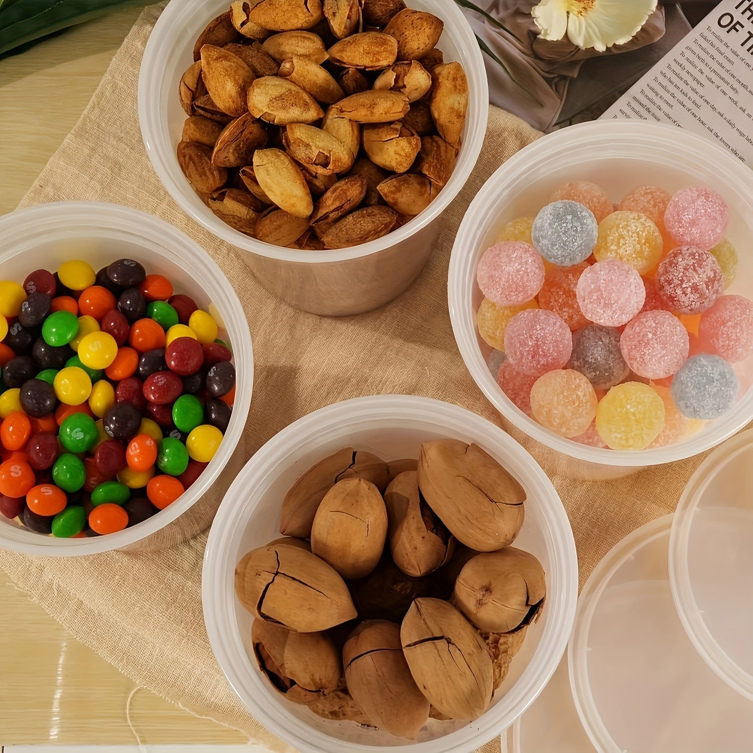 Qopqoqli yopilishi bilan havo o'tkazmaydigan oziq-ovqat saqlash konteynerlari, BPAsiz, mikroto'lqinli pechga mos