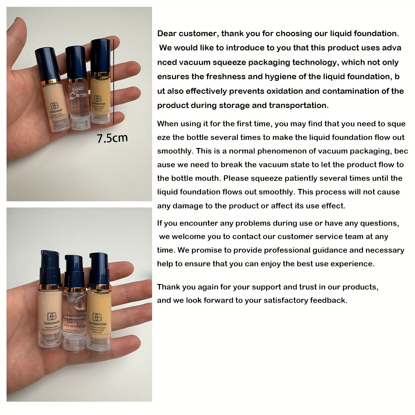 Moisturizing Waterproof Liquid Concealer for Dark Circles Blemishes All Skin Types