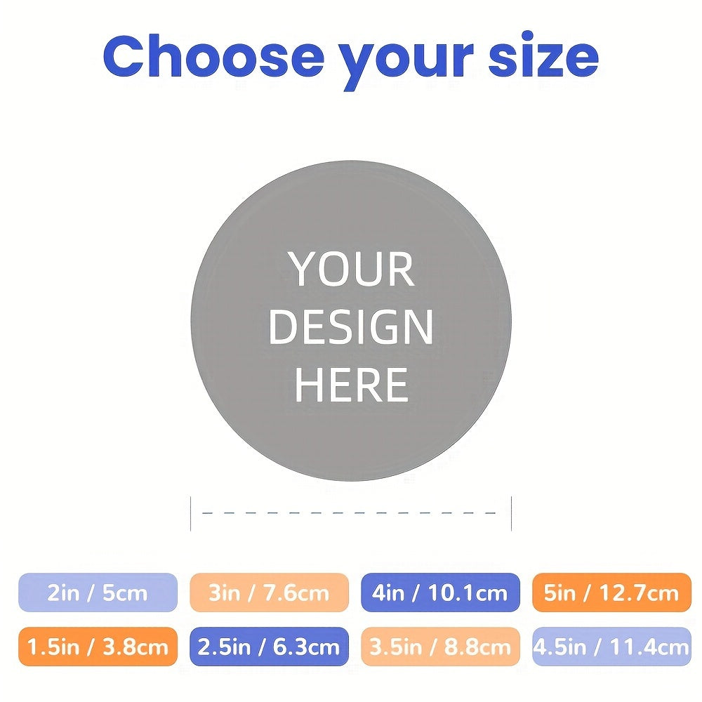 Personalized Waterproof Adhesive Labels with Custom Logo Stickers, 1.5-12.7cm