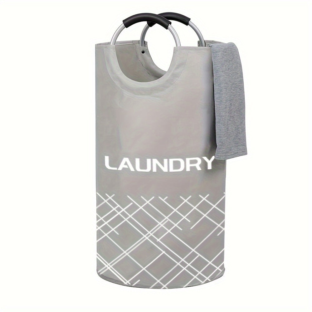 Large Capacity Laundry Basket Waterproof Fabric Foam Handles Collapsible Tall Clothes Organizer