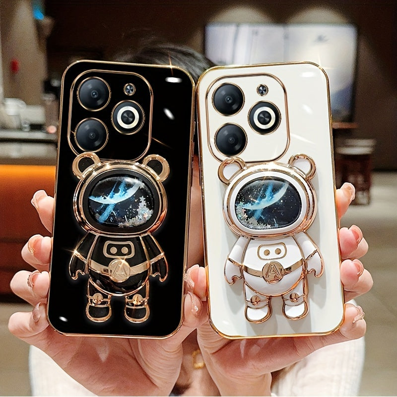 Shockproof TPU Phone Case with Anti-Drop Protection and Built-in Holder for Spark Series Models