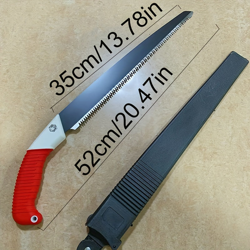 Manual Carbon Steel Hand Saw for Trees and Garden Pruning with Protective Case