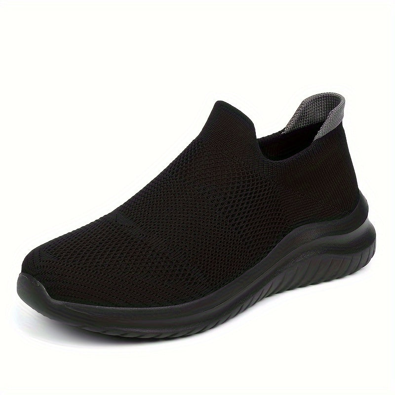 Men's Slip-On Sneakers Lightweight Breathable Soft Sole All-Season Jogging Workout