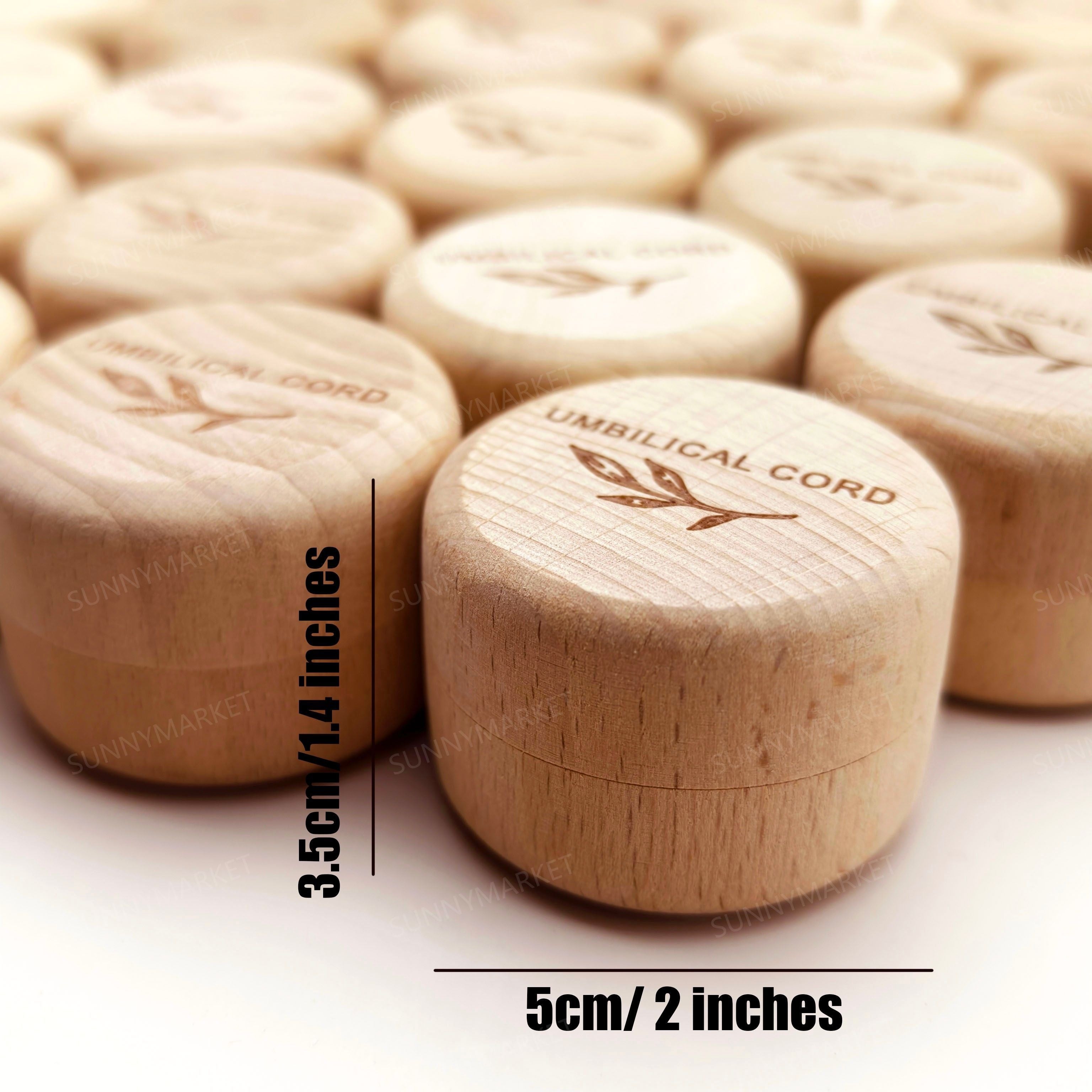 Wooden Keepsake Box for Storing Umbilical Cord and Hair Baby Gift Storage Container