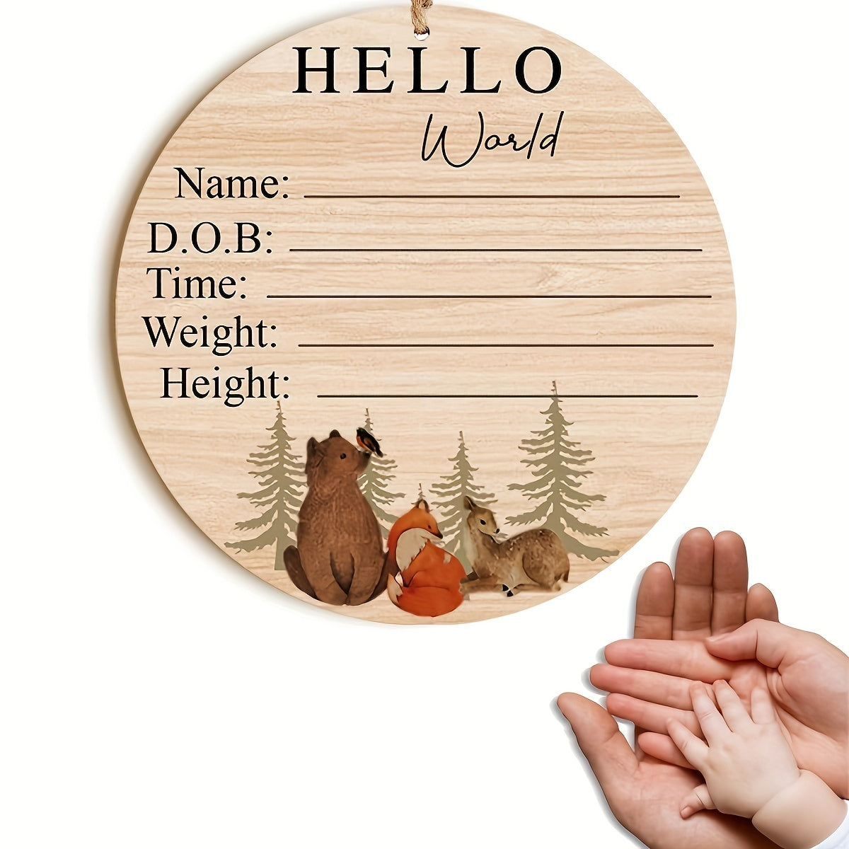 Baby Announcement Signs Personalized Birth Announcement for Newborn Hospital Welcome Sign