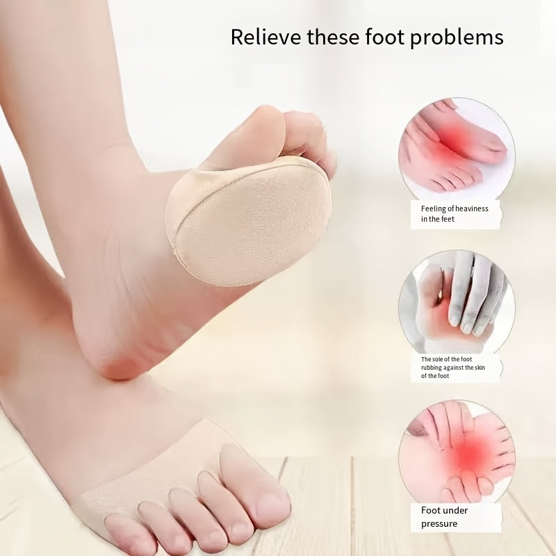 Women’s Half Five Finger Toe Socks, Breathable Comfort, Non-Slip Toe Arch Support
