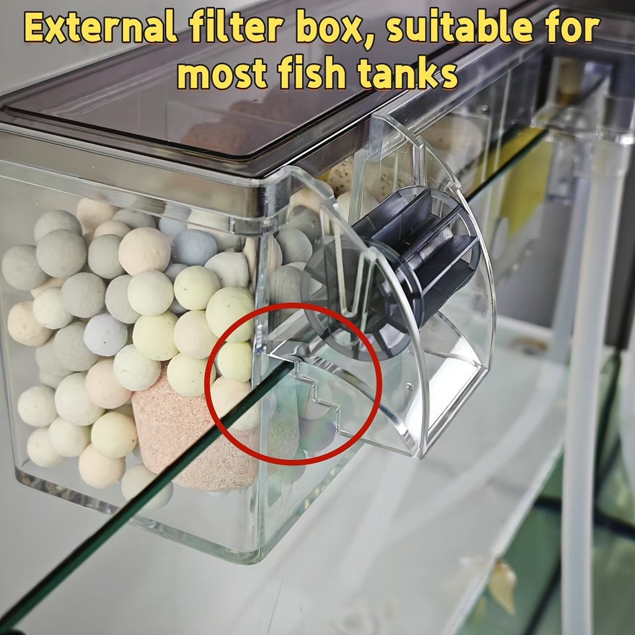 3-in-1 Fish Tank Overhead Filter Kit Non-Electric Battery-Free for Small Aquariums