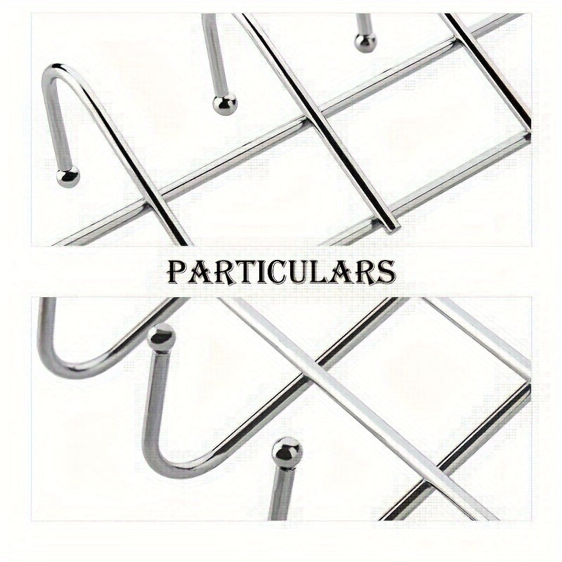 Organizador de cocina de acero inoxidable con 5 ganchos resistente a la oxidación que ahorra espacio