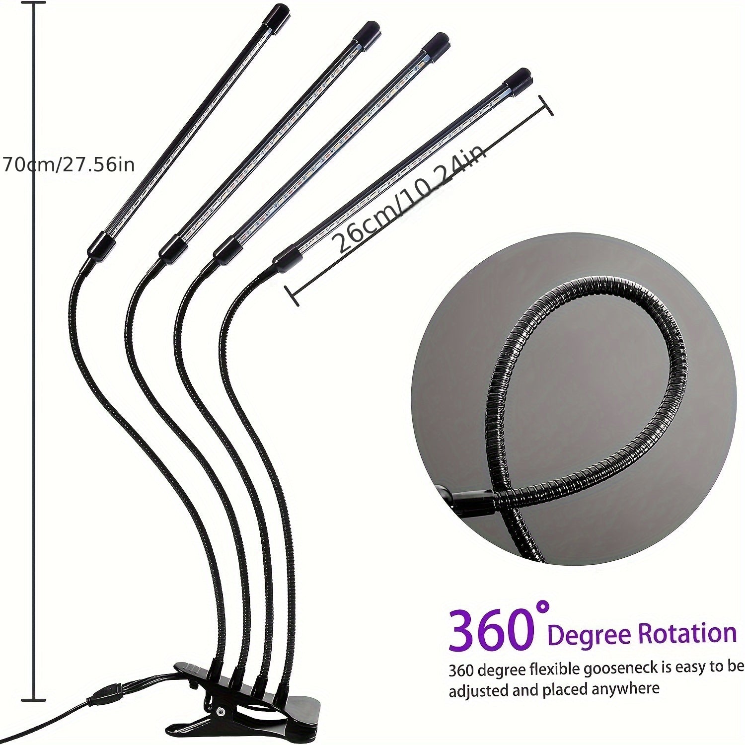 USB Full Spectrum Grow Light for Indoor Plants Hydroponics Greenhouse Veg and Flower