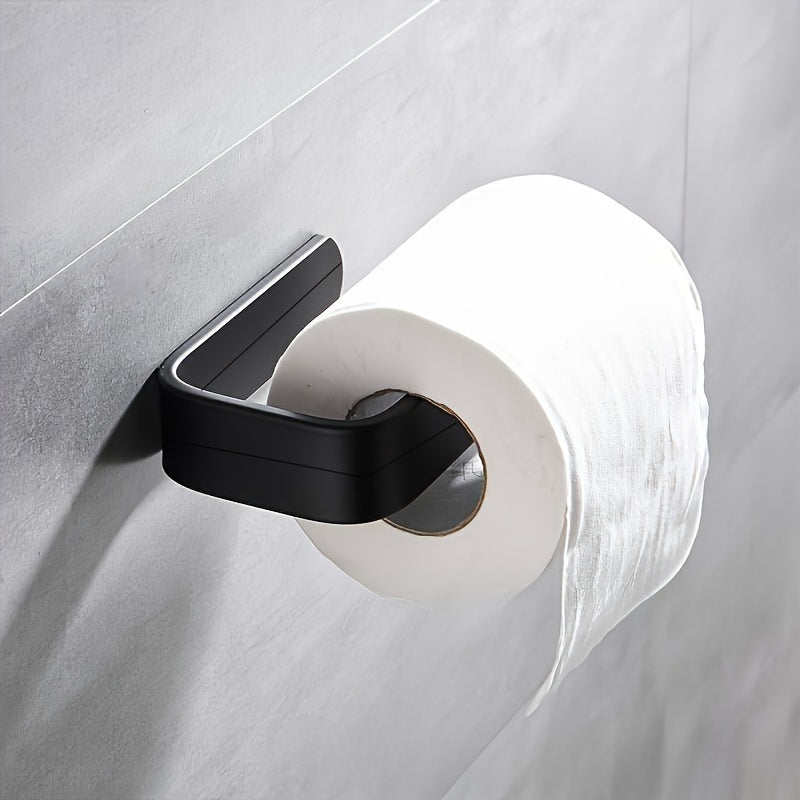 Self-Adhesive Plastic Toilet Paper Holder No Drilling Bathroom Organizer