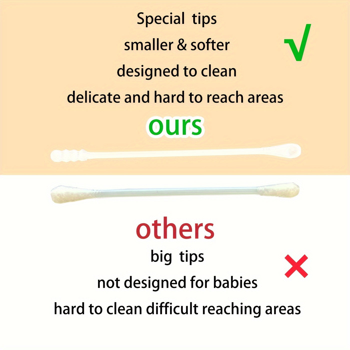 200-Piece Cotton Swabs Set for Ear and Nose Cleaning Ideal Gift for Holidays