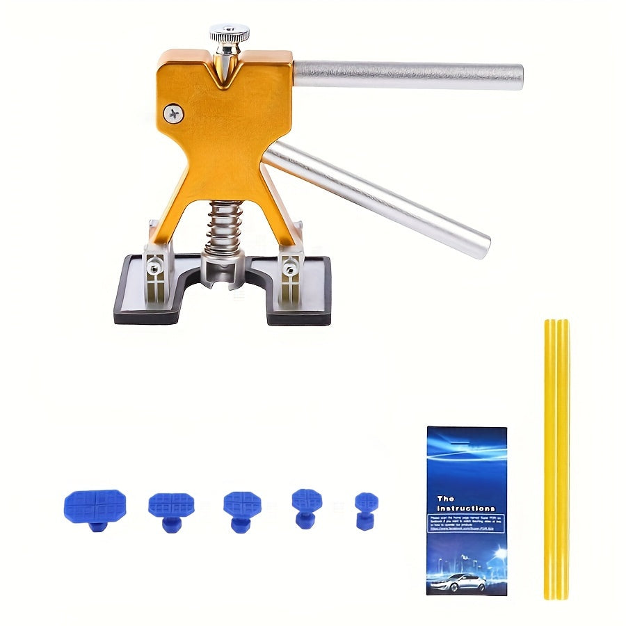 Набор для ремонта вмятин на автомобиле, неэлектрический вытягиватель вмятин, включены вкладки и коврики