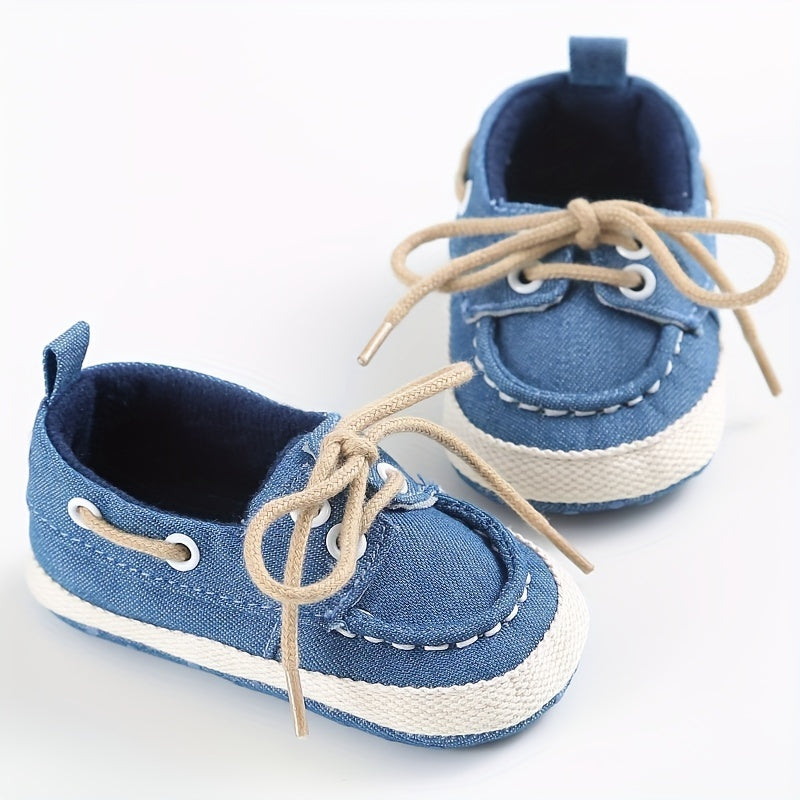 Kids Canvas Shoes for Newborn Boys and Girls Slip-On Soft Bottom All-Season Footwear