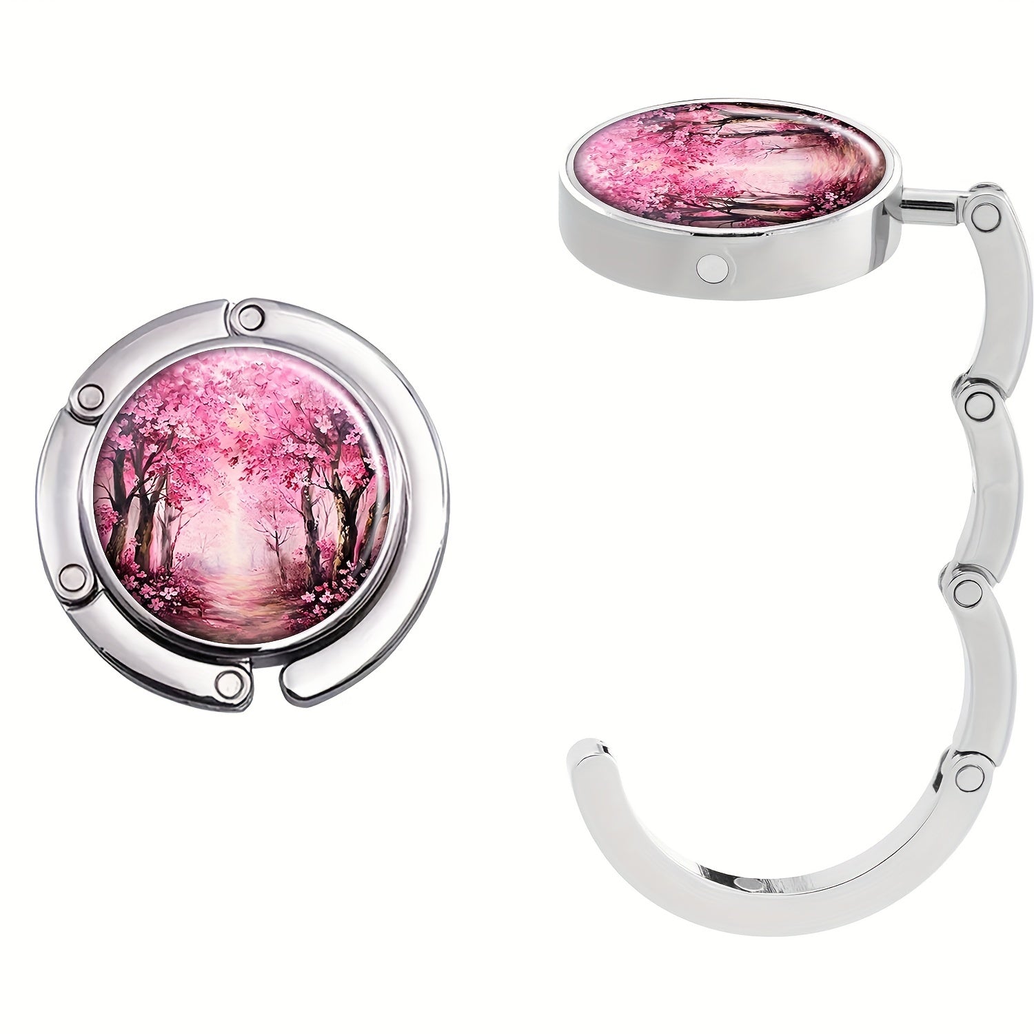 Portativ Sumka Osma, Pushti Gilos Gullari O'rmoni Dizayni, Qaytalanadigan Magnit Sumka Qulfi, Ruxdan Yasalgan - Restoran, Bar uchun yoki Norasmiy Usulda O'ziga Xos Sovg'a sifatida Ideal