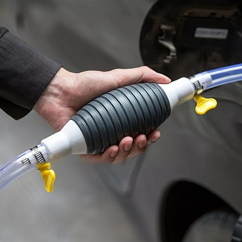 Large Capacity Manual Siphon Pump for Engine Oil and Gasoline Self-Priming Vehicle Maintenance