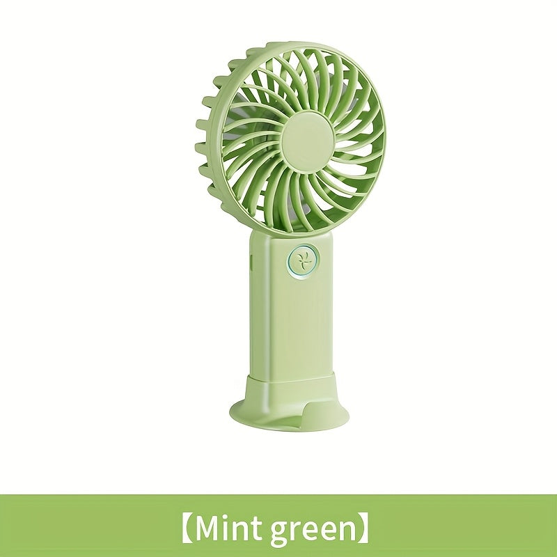 Rechargeable Handheld Fan with Phone Stand Portable for Students Perfect Couple Gift