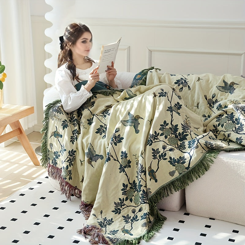 Manta de gasa multiusos para cama, sofá, aire acondicionado, uso en verano, reutilizable