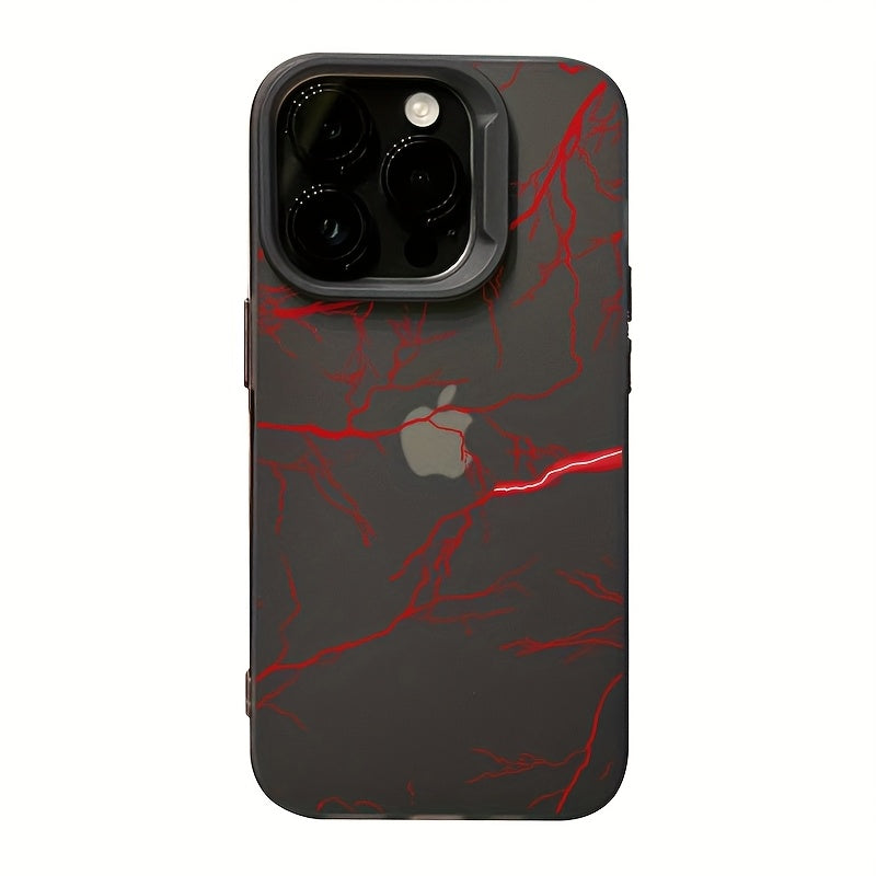 Red Matte TPU Phone Case for iPhone 11-16 Pro Max with Lens Protection