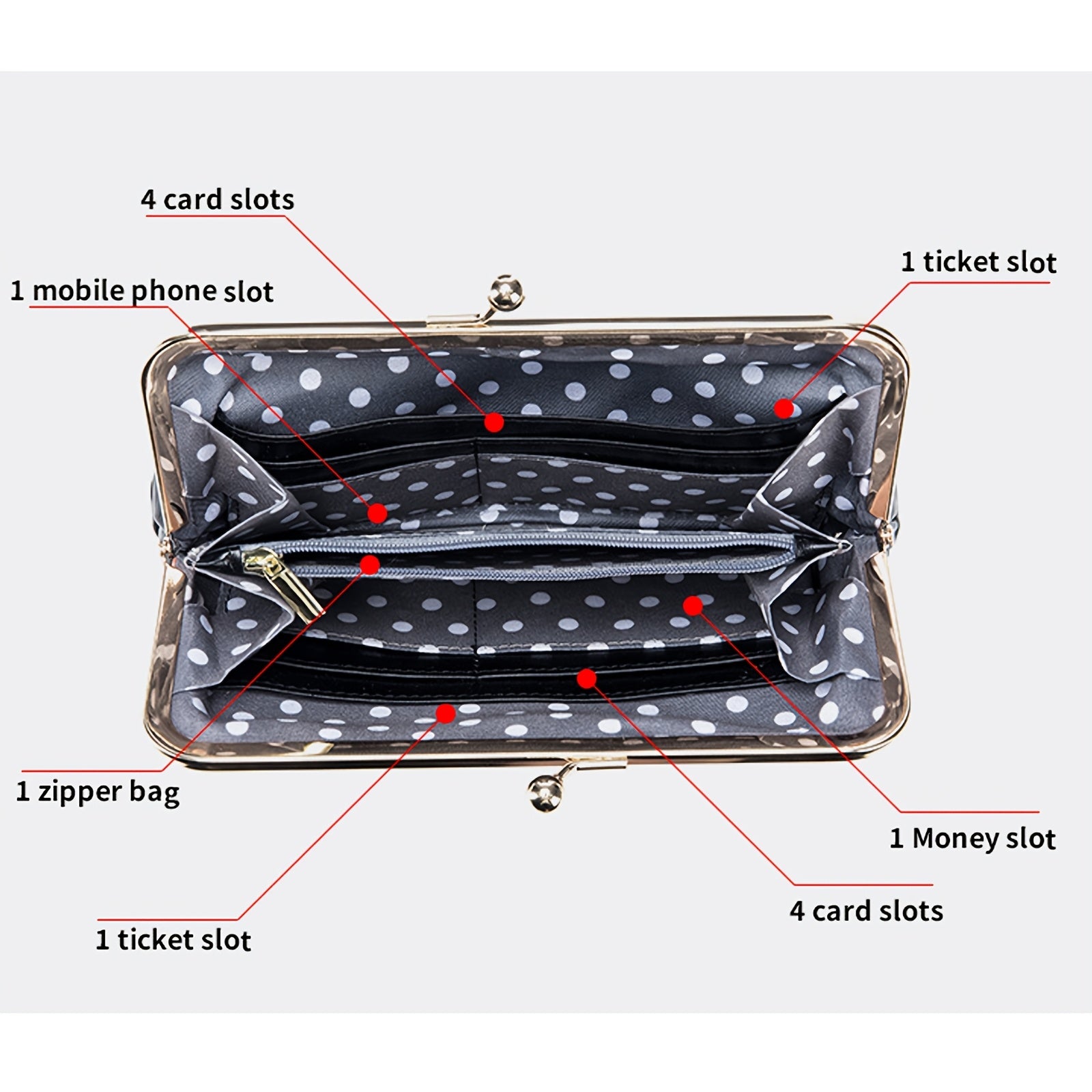 Ayollar uchun vintage haqiqiy charm uzun clutch hamyon, ko'p funksiyali xususiyatlar bilan, retro uslubidagi aksessuar, oltin rangli apparat bilan.