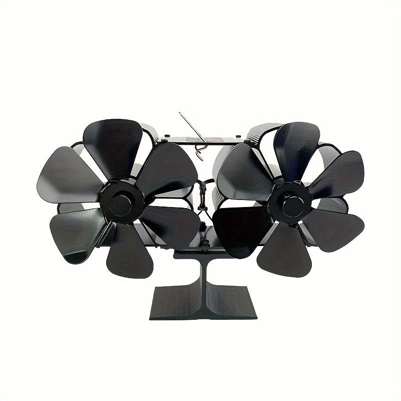 Two-Headed Fireplace Fan with Thermo-Electric Technology, High Heat Resistance