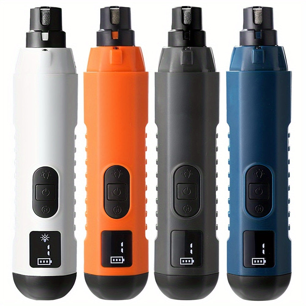Pet Nail Grinder with 2 LED Lights, 5-Speed Rechargeable Electric Trimmer for Dogs