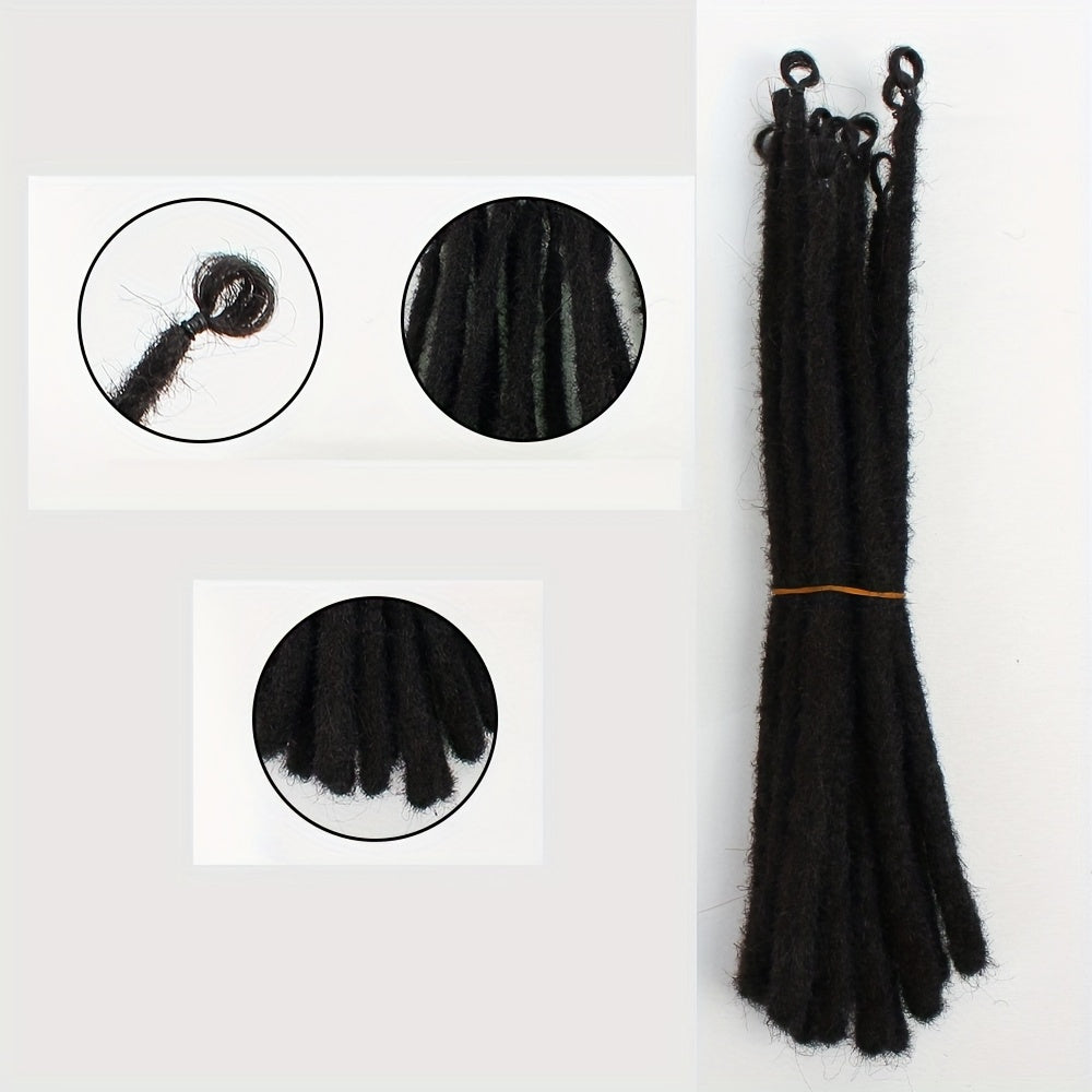 Qora Dreadlocks soch kengaytmalari 27.94cm Sun'iy crochet dreadlocks erkaklar uchun