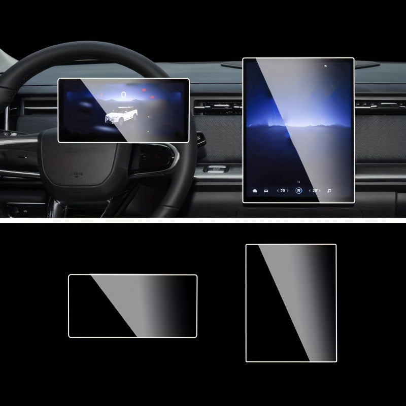 2 Pack Tempered Glass Screen Protectors for Car Navigation and Dashboard 13.2 Inch