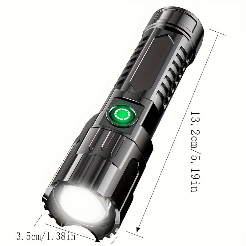 LED-фонарь дальнего действия, перезаряжаемый через USB, для кемпинга, походов, выдвижной