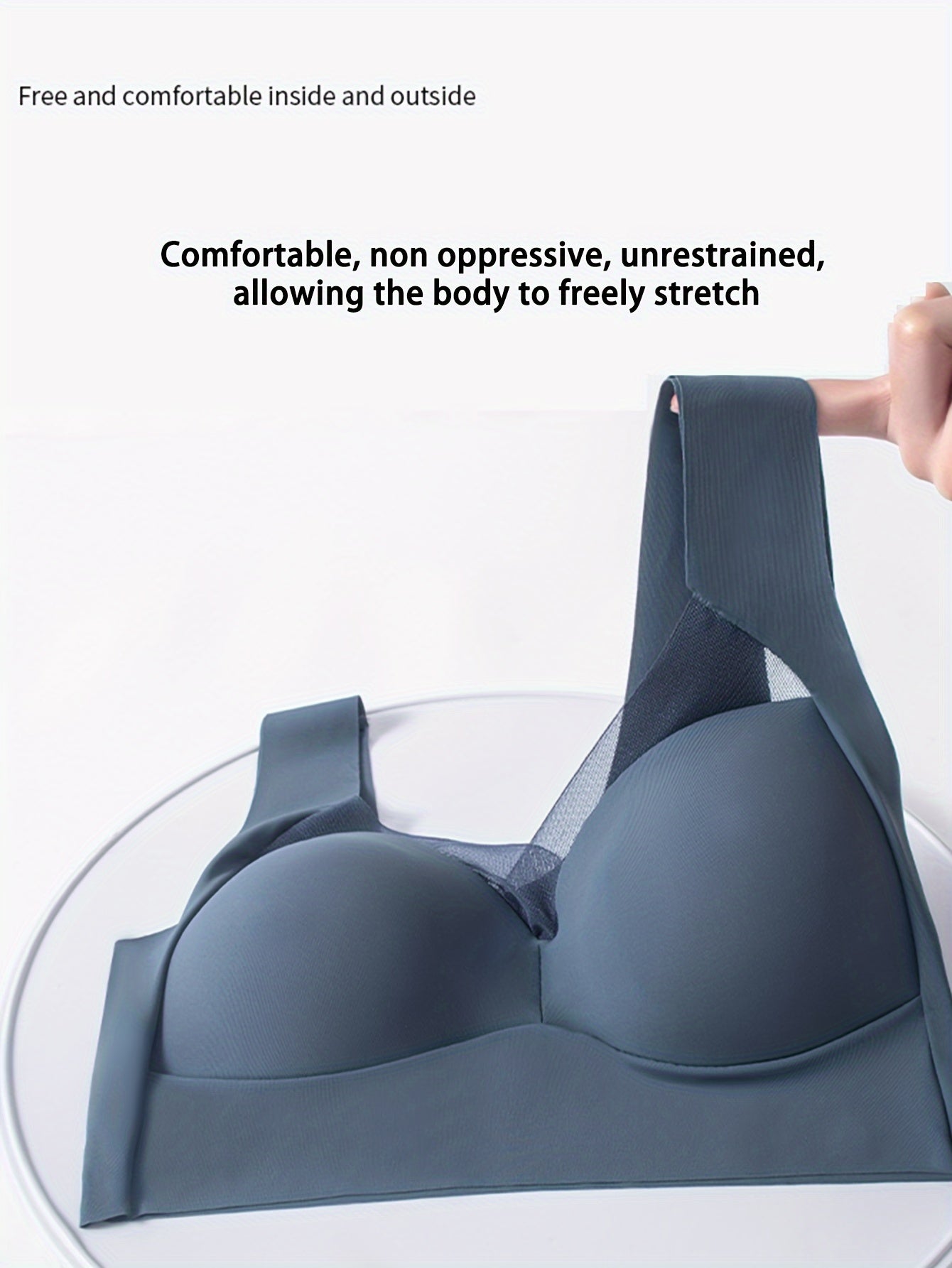 Women's Breathable Solid Color Vest Bra Underwear Without Steel Ring