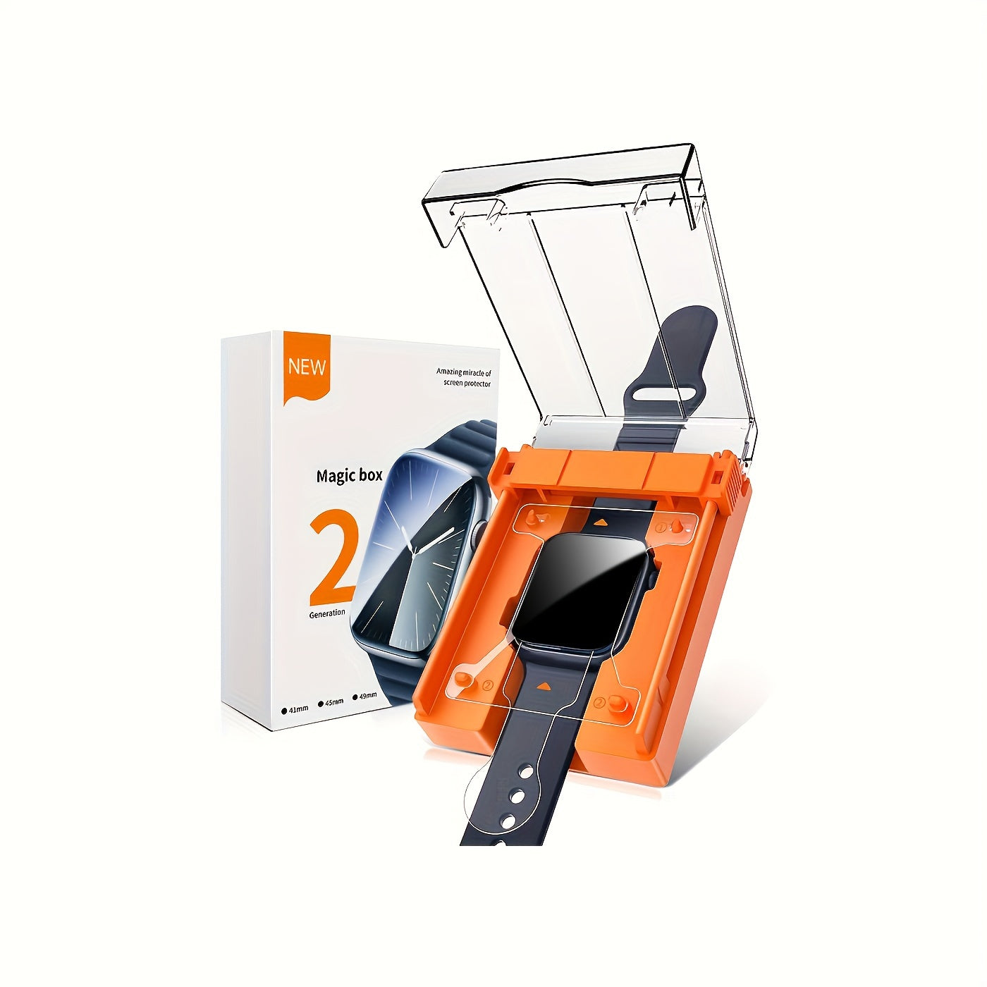 2pcs Plastic Screen Protectors for Apple Watch Series 10 9 8 7 Ultra 2  Ultra  S4  5  6  SE 40mm 41mm 42mm 44mm 45mm 46mm 49mm HD Clear Shock-Resistant Easy Installation