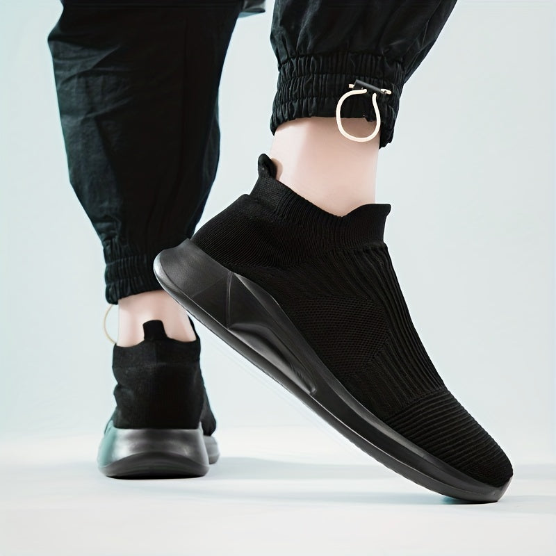 Unisex Lightweight Knit Slip-On Casual Shoes with Shock Absorbing EVA Sole