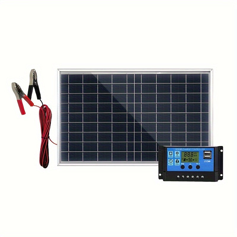 Portable Solar Panel Kit with 60A/80A/100A Controllers for Camping Hiking Boats and Power Banks