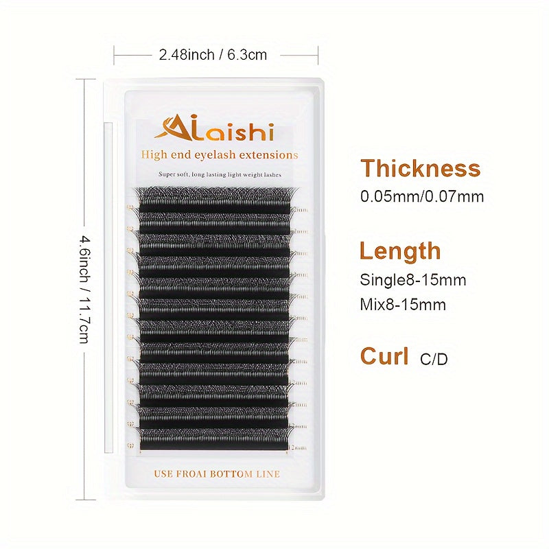 Russian DD Curl Eyelash Extensions Fluffy Cluster Reusable 0.07mm Natural False Lashes