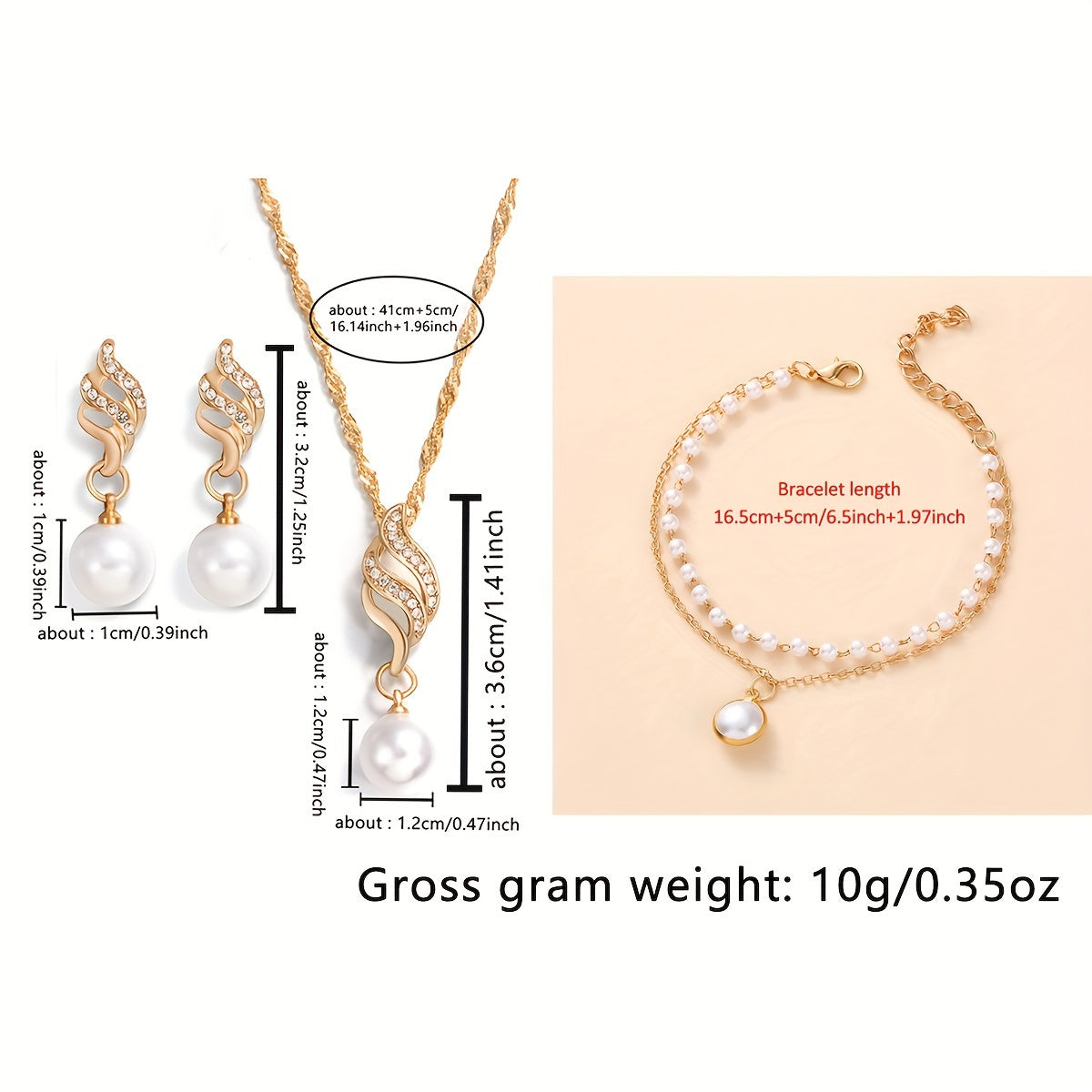 Ayollar uchun 5 ta oq faux charm soatlari, marjon bilan va zargarlik buyumlari sovg‘alari bilan