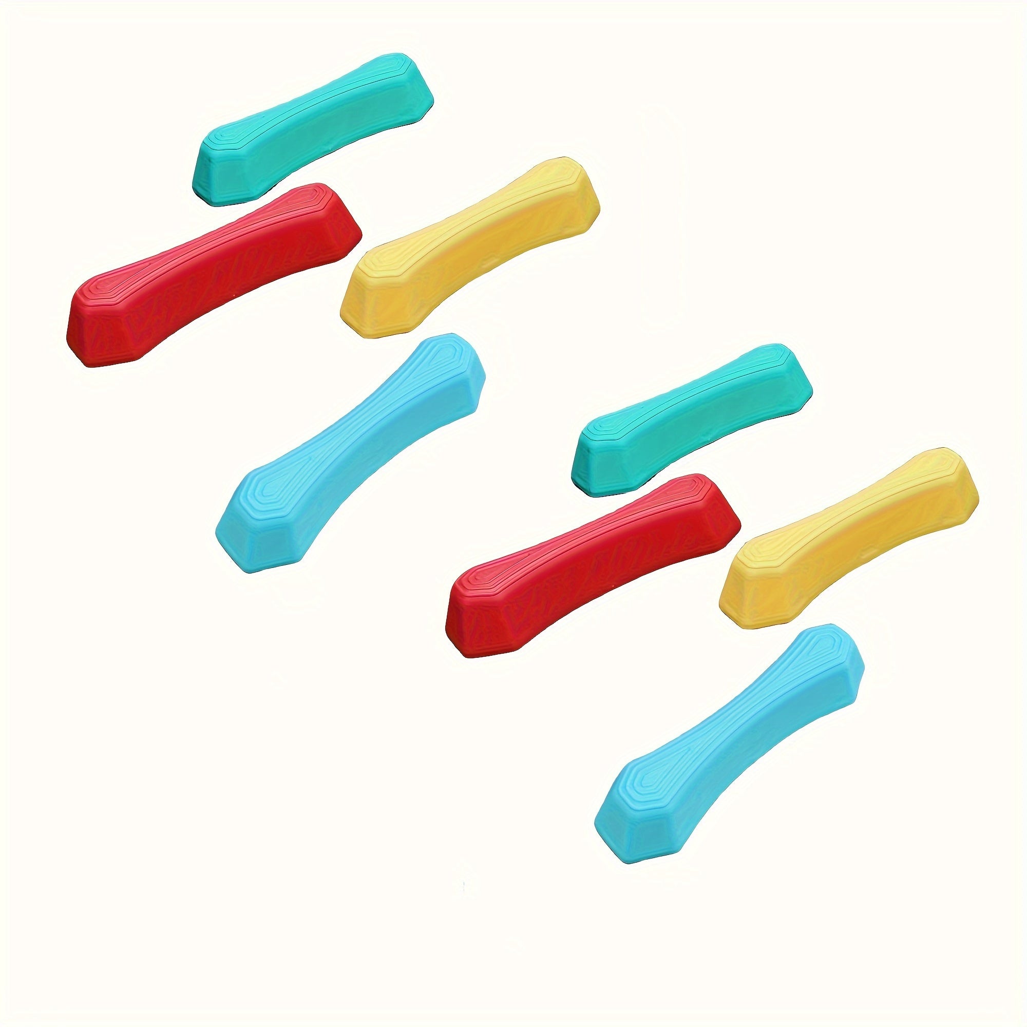 8-Piece Kids Balance and Stepping Stones Set for Indoor Outdoor Play in Red Green Blue Yellow