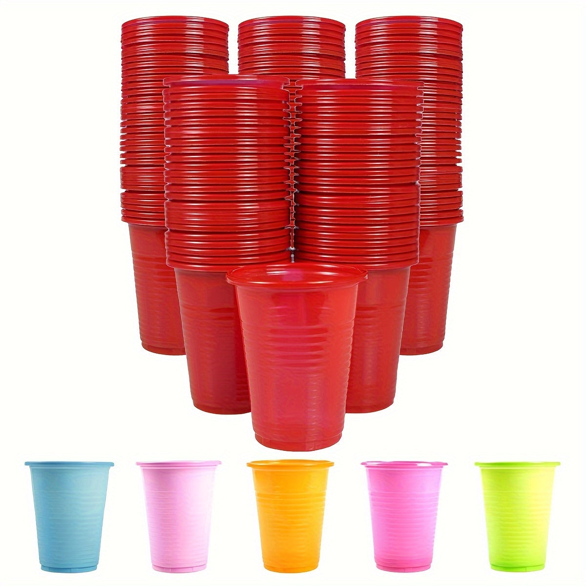 50-100 Pack 7oz Clear Plastic Cups Disposable Party Cups for Indoor Outdoor Events