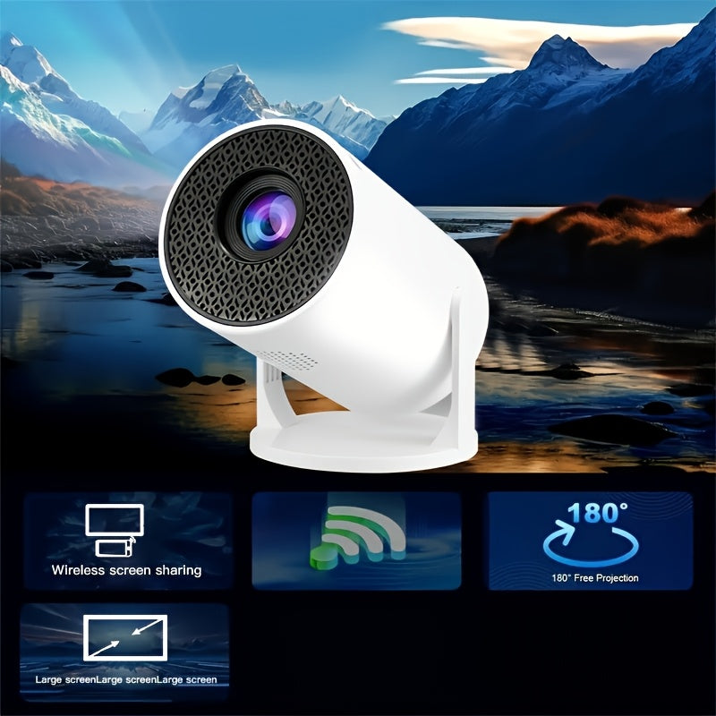 Portable Smart Projector with WiFi 180° Rotatable Full HD 3D Ready