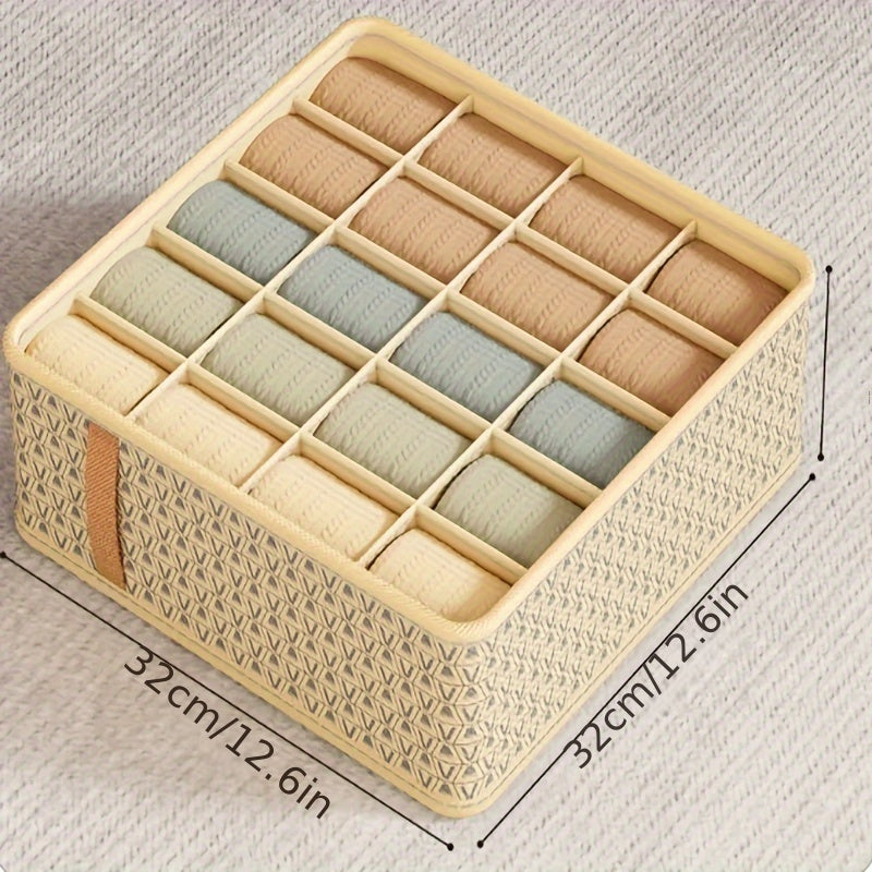Organizador de almacenamiento para cajón de ropa interior y calcetines, divisor de armario, compartimentos versátiles para armario