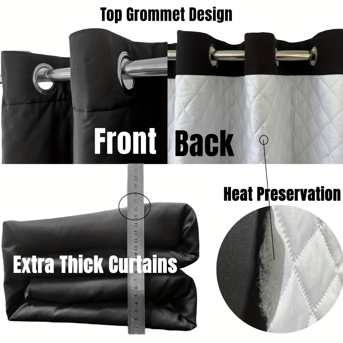 Thickened Soundproof Windproof Curtain Panels for Modern Home Door or Room Divider